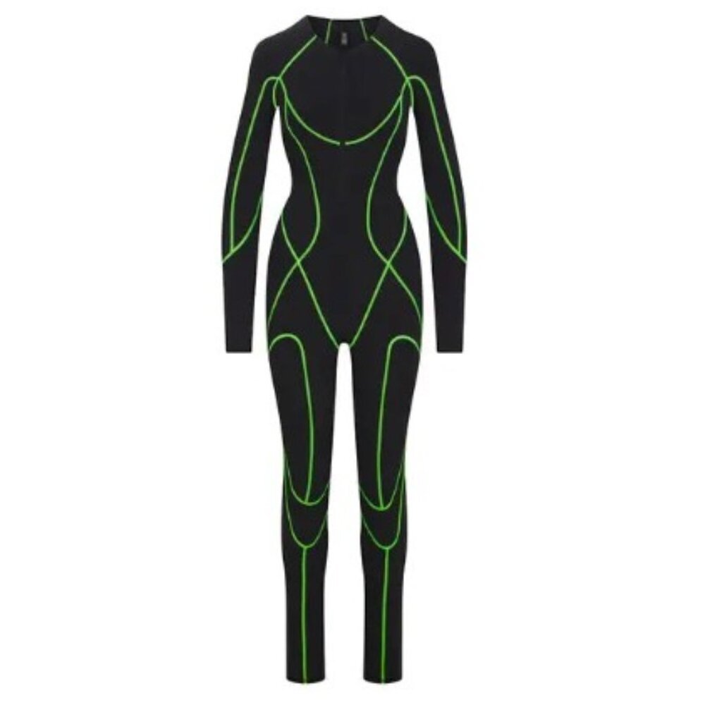 SKIMS Moto Contour Mesh Catsuit M NWT
